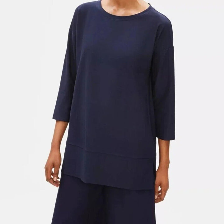 Eileen Fisher Ballet Neck Tunic Top - Size L/XL