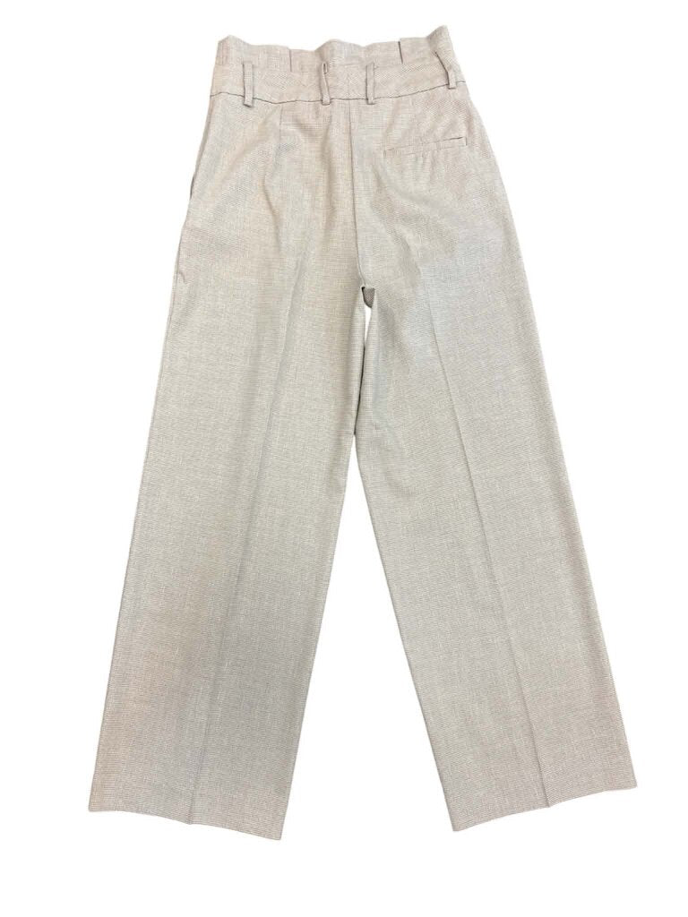 MNG Paper Bag Waist Wide Leg Trouser Pants - Size 6