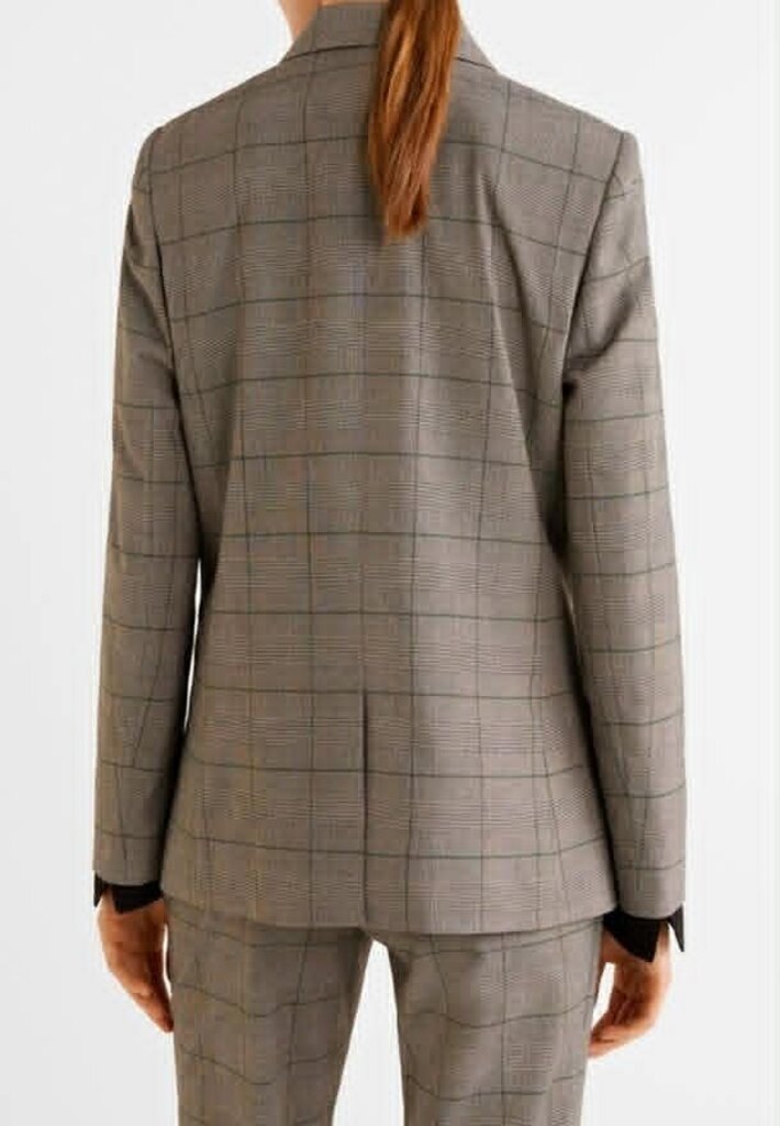 Mango Plaid Blazer- Size 2