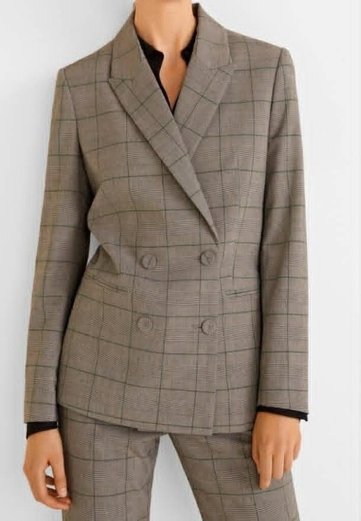 Mango Plaid Blazer- Size 2