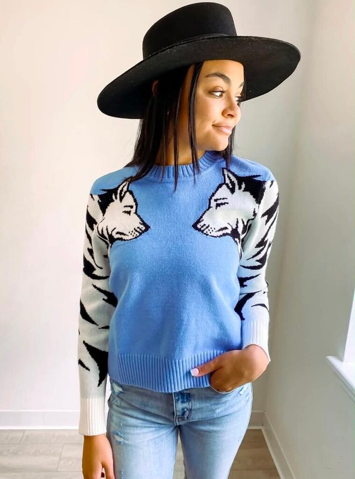 Minkpink Wolf Pack Knit Sweater - Size Large