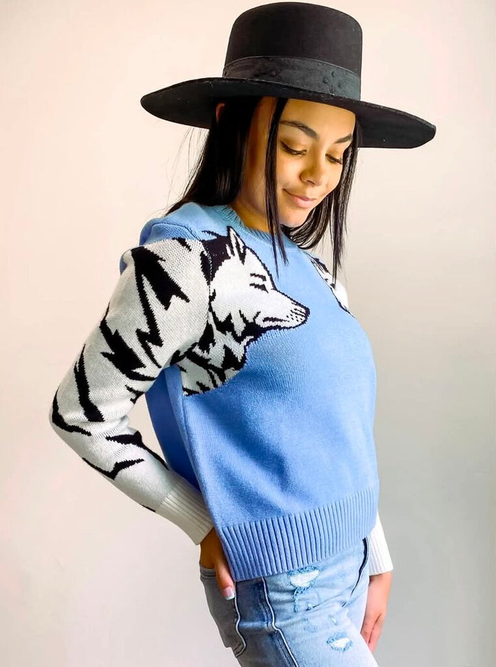 Minkpink Wolf Pack Knit Sweater - Size Large