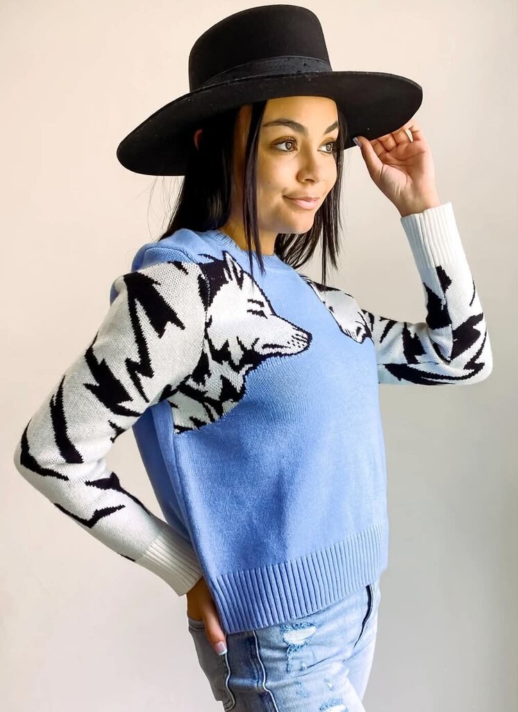 Minkpink Wolf Pack Knit Sweater - Size Large