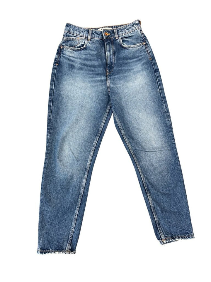 Zara High Rise Medium Wash Jeans- Size 6