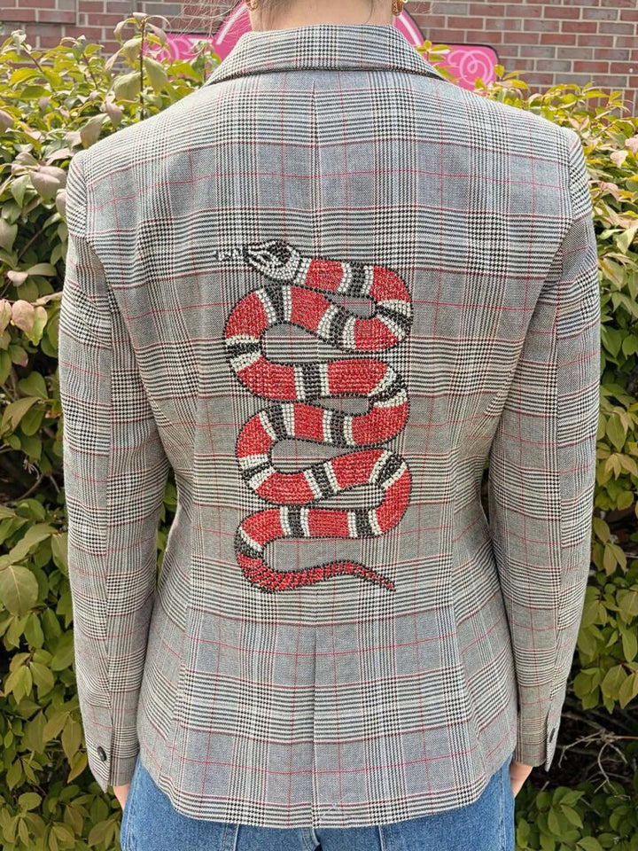 Hipchik Couture Rhinestone Snake Blazer - Size 6 (Retails for $350)