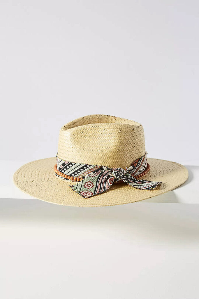 Wyeth Scarf-Trimmed Rancher Hat