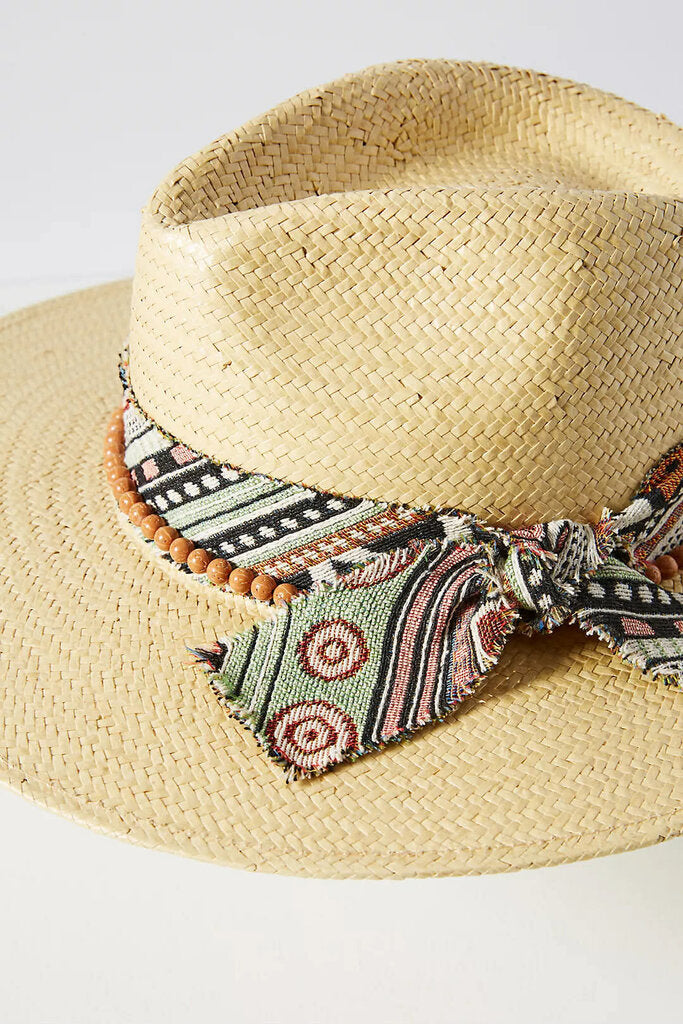 Wyeth Scarf-Trimmed Rancher Hat