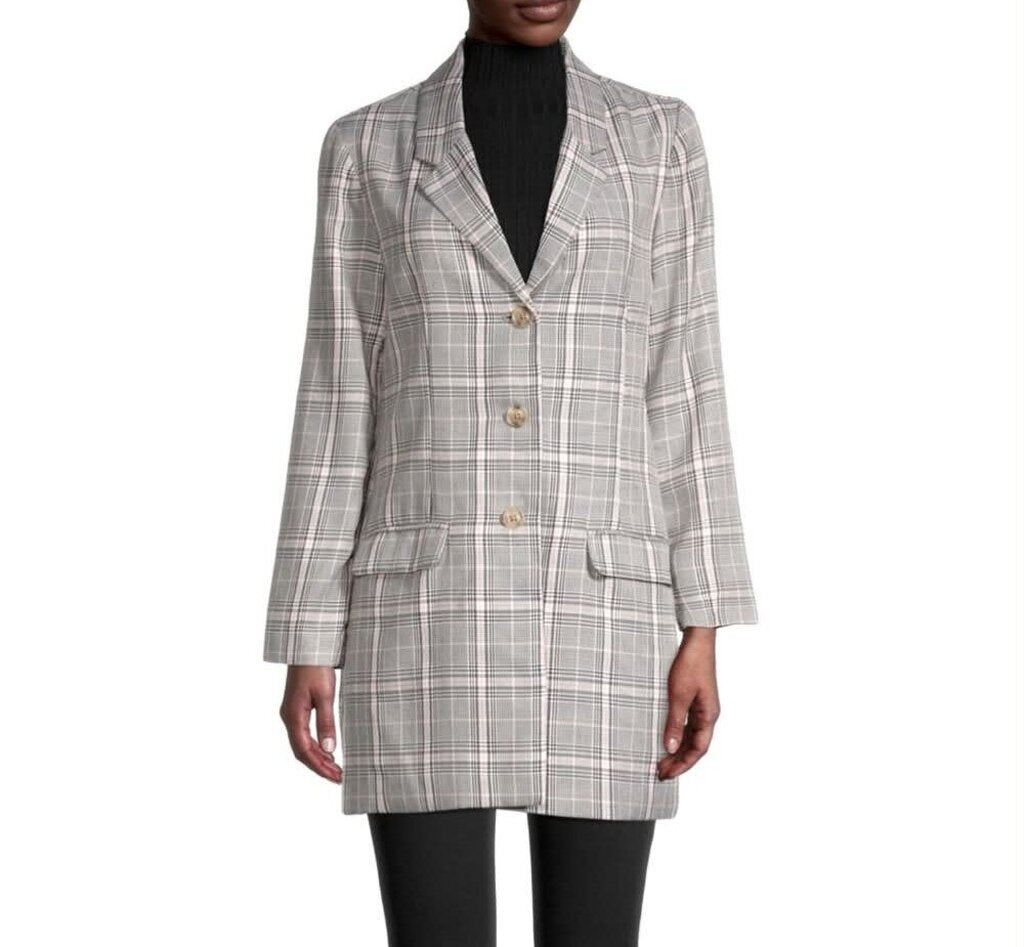 BB Dakota x Steve Madden Plaid Behavior Blazer - Size Small