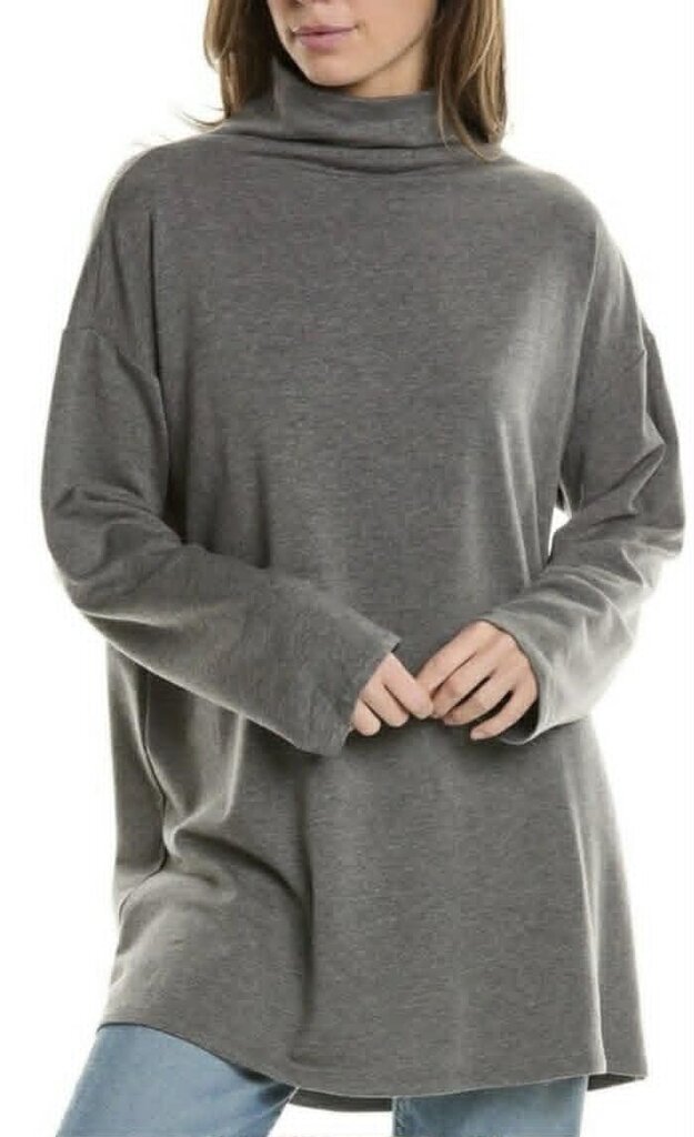 Eileen Fisher Funnel Neck Tunic Top - Size Large