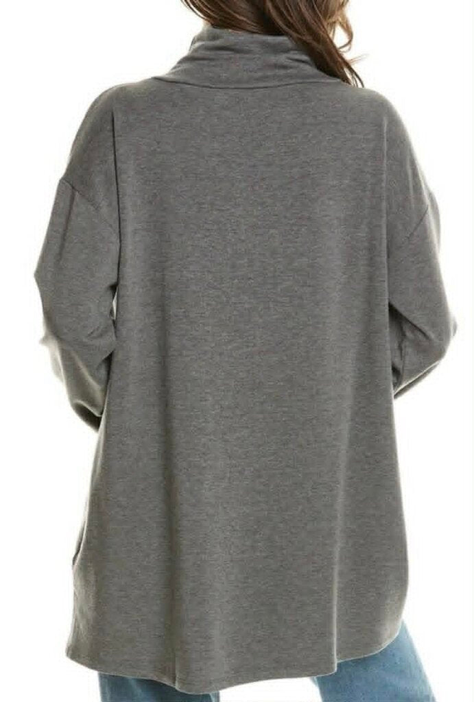 Eileen Fisher Funnel Neck Tunic Top - Size Large