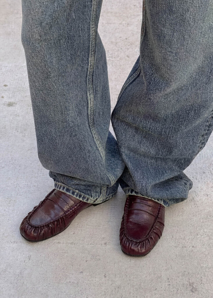 Alohas Aven Rift Burgundy Leather Loafers - Size 40 (Retails for $195)