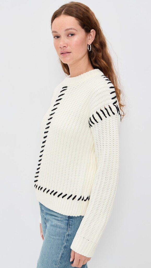 English Factory NWT Stitch Detailed Chunky Crew Neck Sweater - Size Large (Retails for $120)