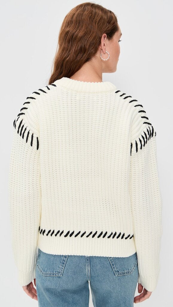 English Factory NWT Stitch Detailed Chunky Crew Neck Sweater - Size Large (Retails for $120)