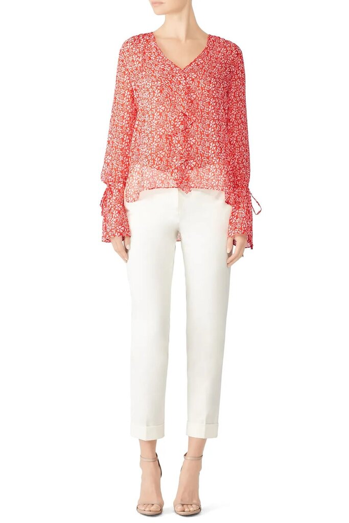 Derek Lam 10 Crosby Floral Print Blouse- Size Six