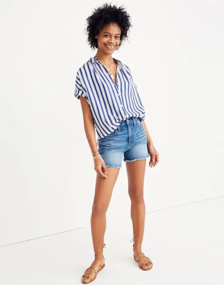 Madewell Central Top in Shea Stripe - Size Medium