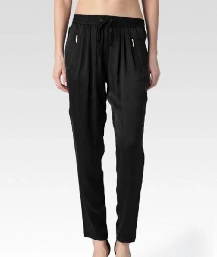 Paige Shani Silk Pants In Black - Size Small