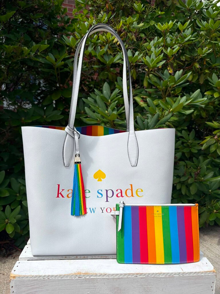 Kate Spade Arch Rainbow Reversible Tote