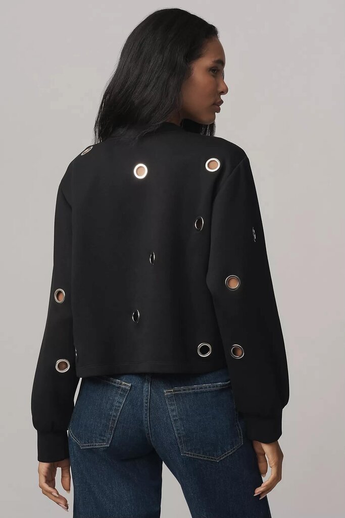 Anthropologie Crew Neck Grommet Sweatshirt - Size XS
