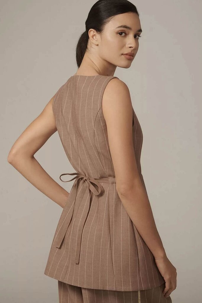 Anthropologie NWT Long-Line Cutaway Vest - Size 2