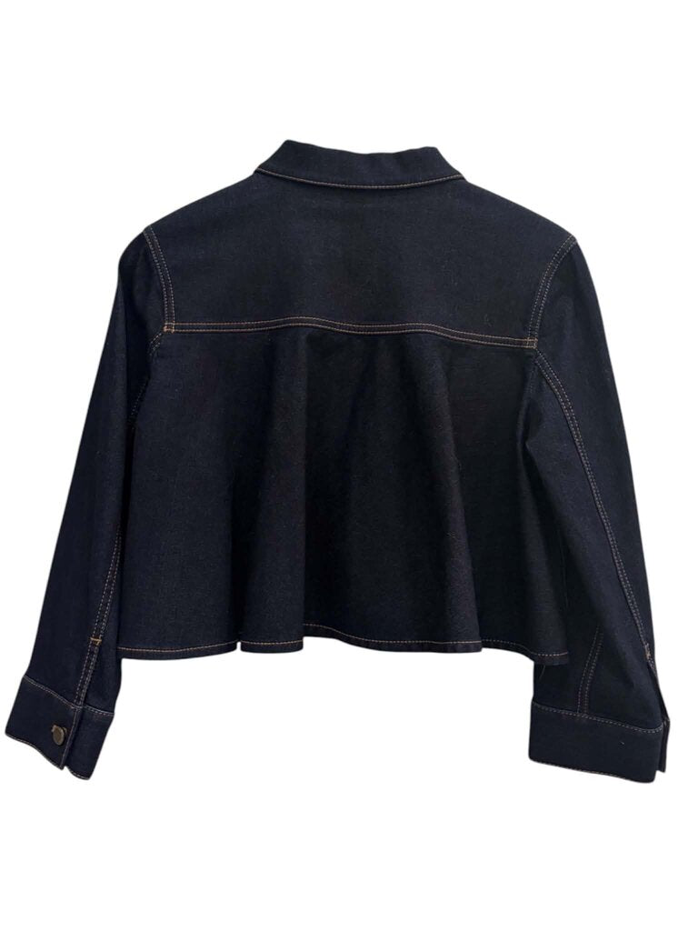Elie Tahari Cropped Jean Jacket - Size Medium