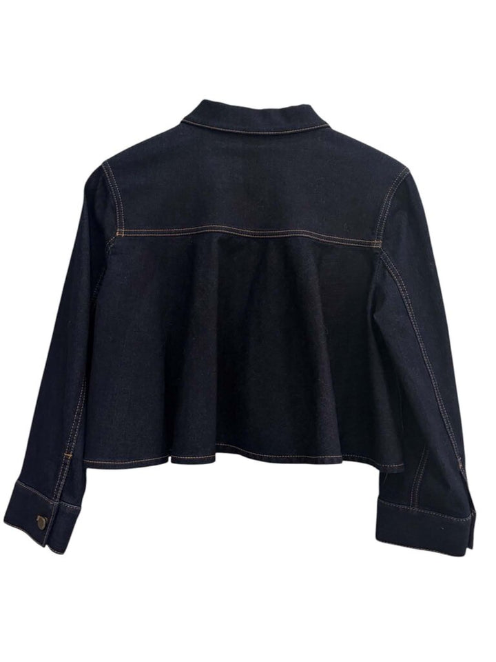 Elie Tahari Cropped Jean Jacket - Size Medium