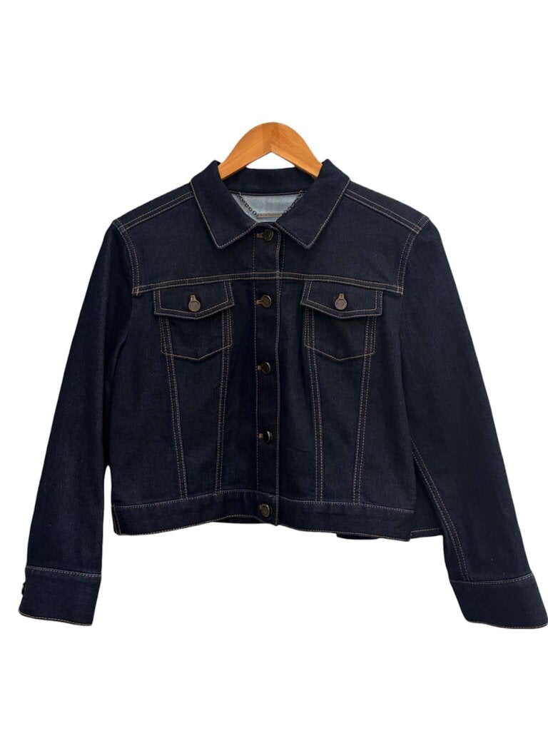 Elie Tahari Cropped Jean Jacket - Size Medium
