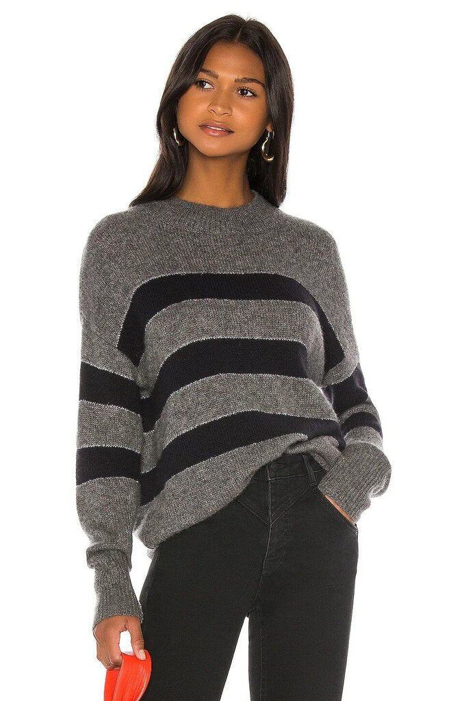 Rails Ellise Sweater in Charcoal Midnight Stripe - Size Small