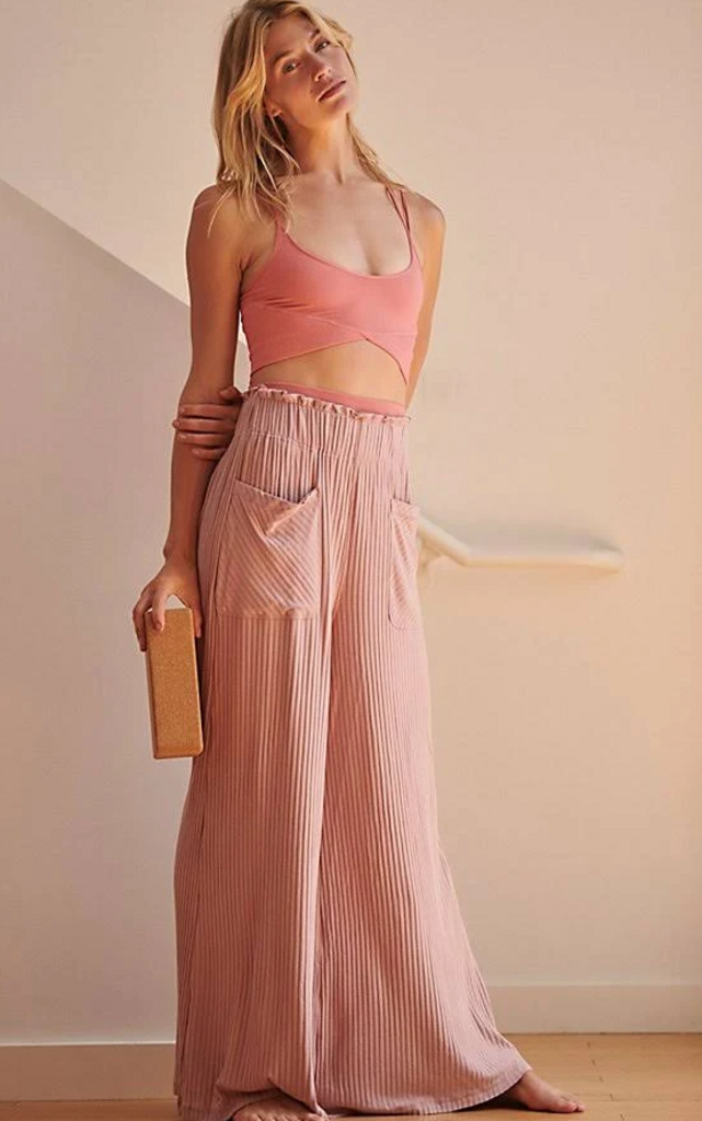 Free People Blissed Out Wide-Leg Pants - Size Small