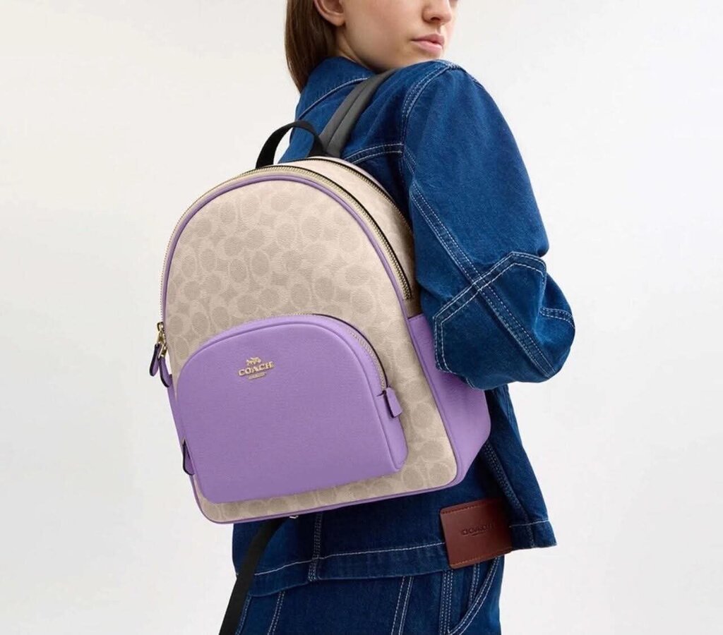 Coach Court Backpack In Signature Canvas