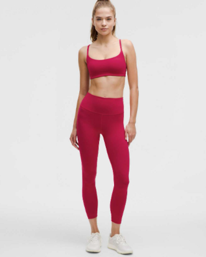 Lululemon Wunder Train High Rise Tight 25" In Passionate - Size 6 (Retails for $98)