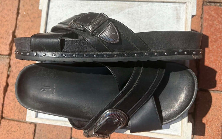 Frye Lily Western Criss Cross Leather Sandals - Size 9.5