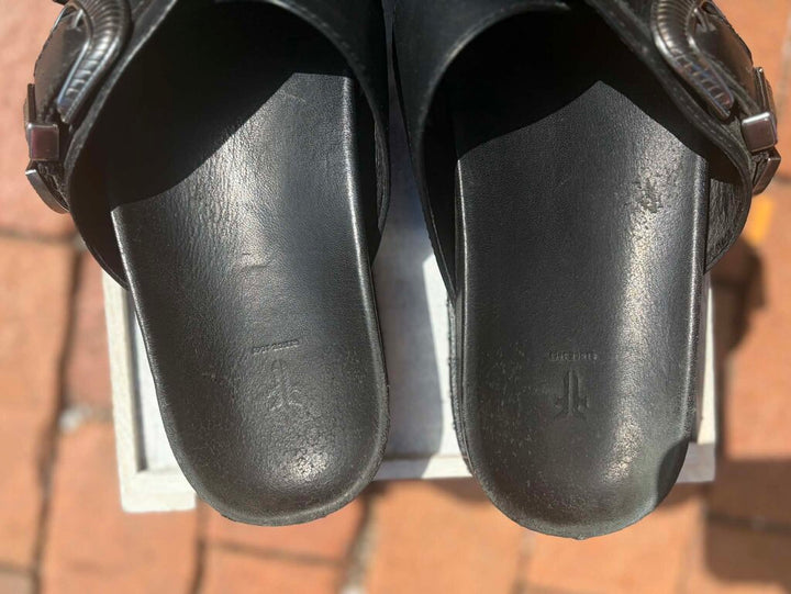 Frye Lily Western Criss Cross Leather Sandals - Size 9.5