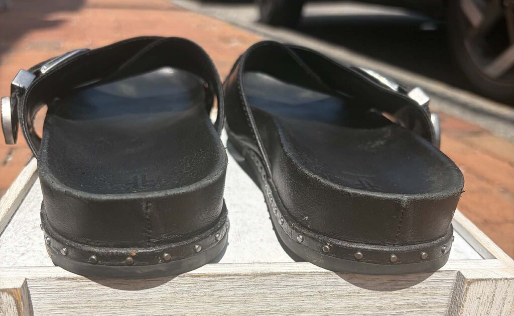 Frye Lily Western Criss Cross Leather Sandals - Size 9.5