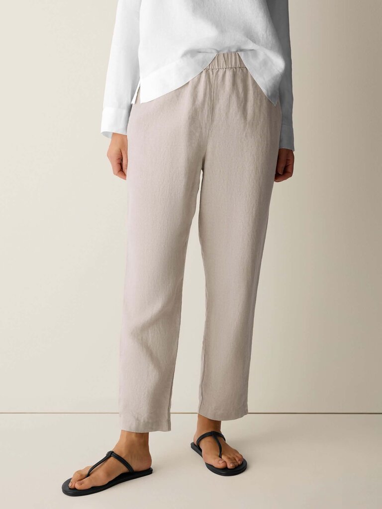 Eileen Fisher Organic Linen Tapered Pant - Size Large (Retails for $178)