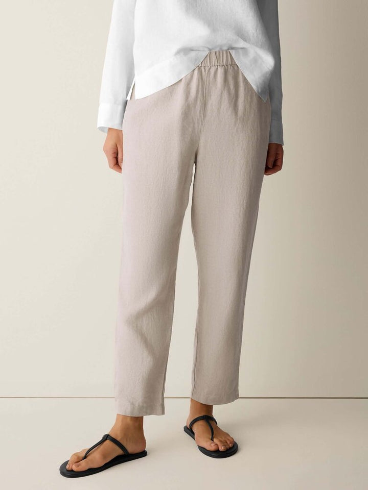 Eileen Fisher Organic Linen Tapered Pant - Size Large (Retails for $178)