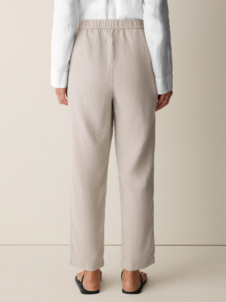 Eileen Fisher Organic Linen Tapered Pant - Size Large (Retails for $178)