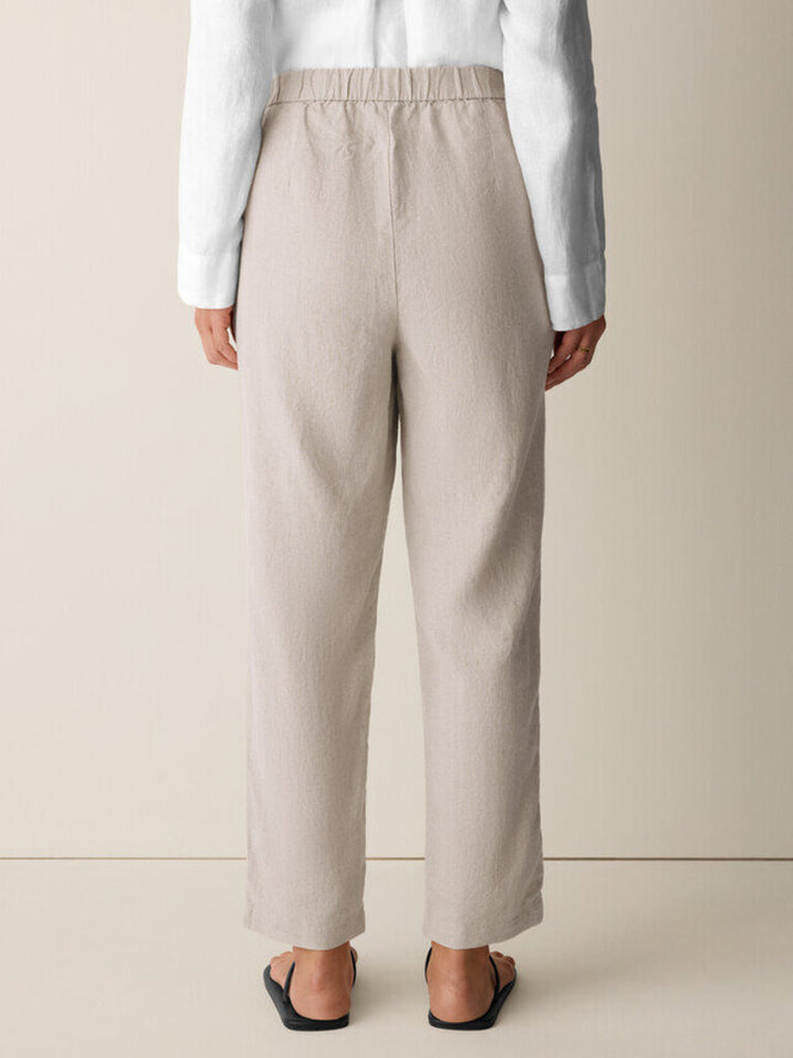 Eileen Fisher Organic Linen Tapered Pant - Size Large (Retails for $178)