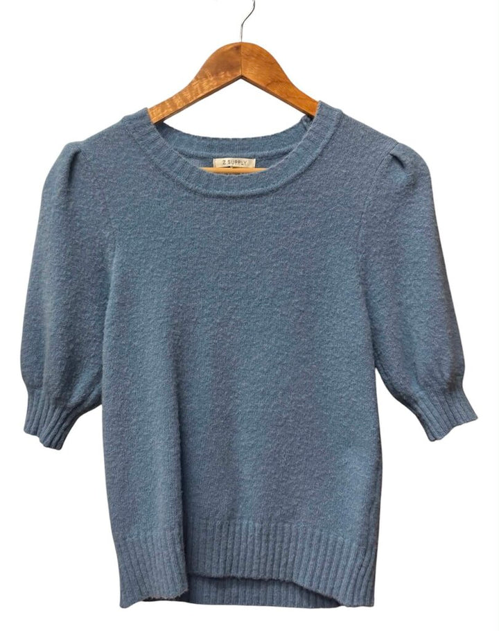 Z Supply Sweater Top In Blue - Size XS