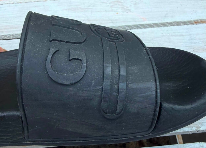 Gucci Logo Rubber Pool Slides - Size 38