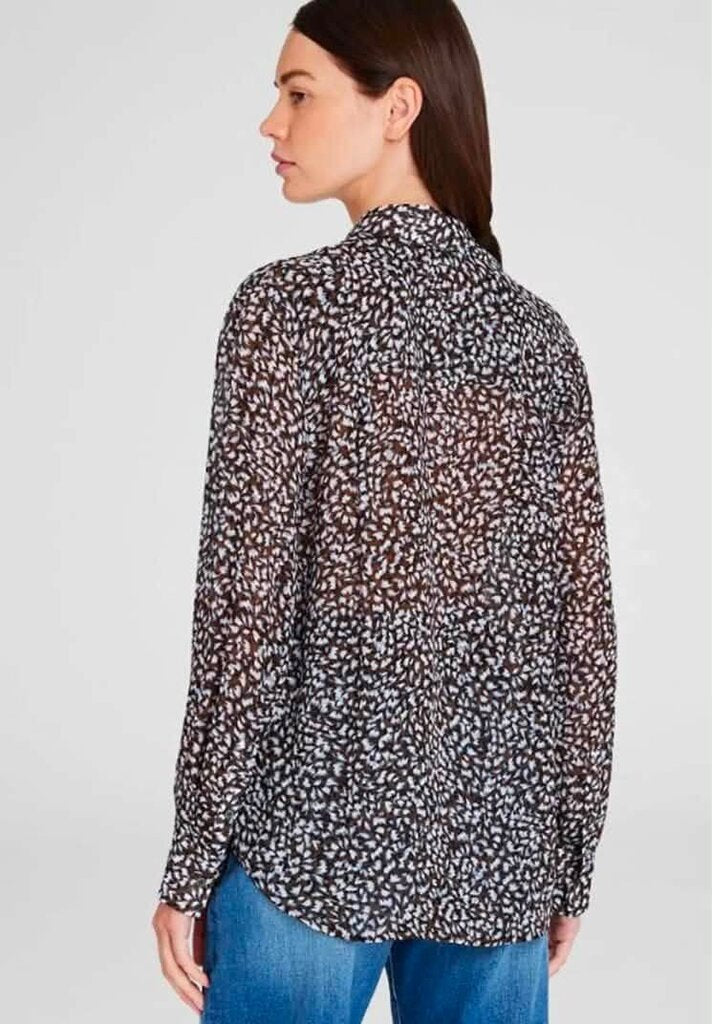 Club Monaco Floral Sheer Button-Up - Size Small