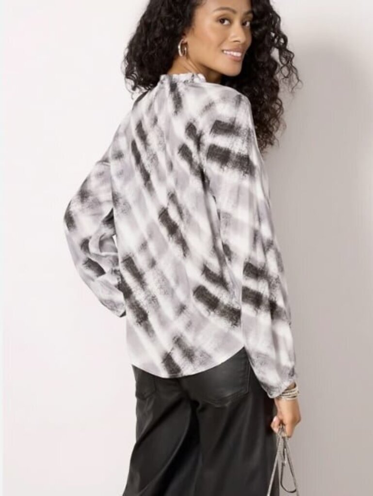 Cloth & Stone Blouse In Grey - Size Medium