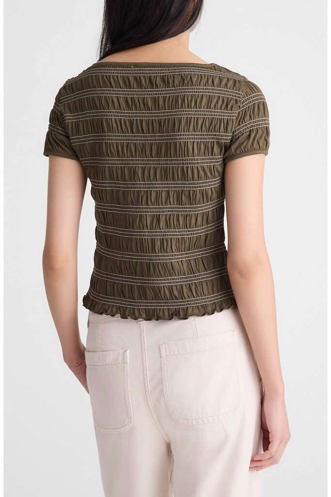 Madewell NWT Smocked Short Sleeve Top - Size Medium