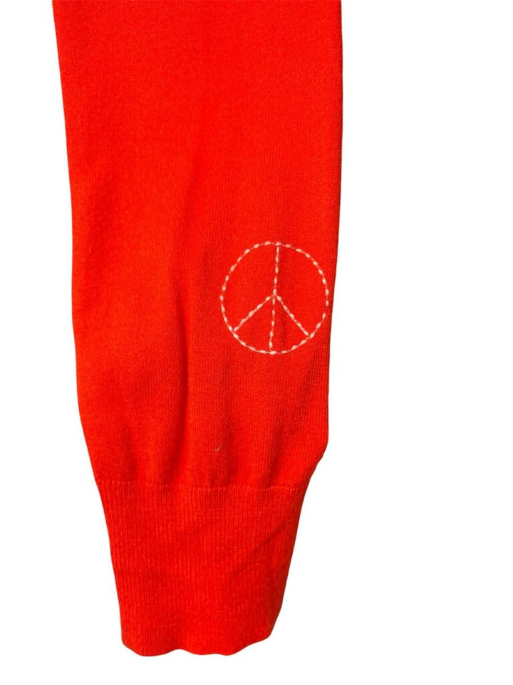 J. Society Orange Peace Sweater- Size Medium