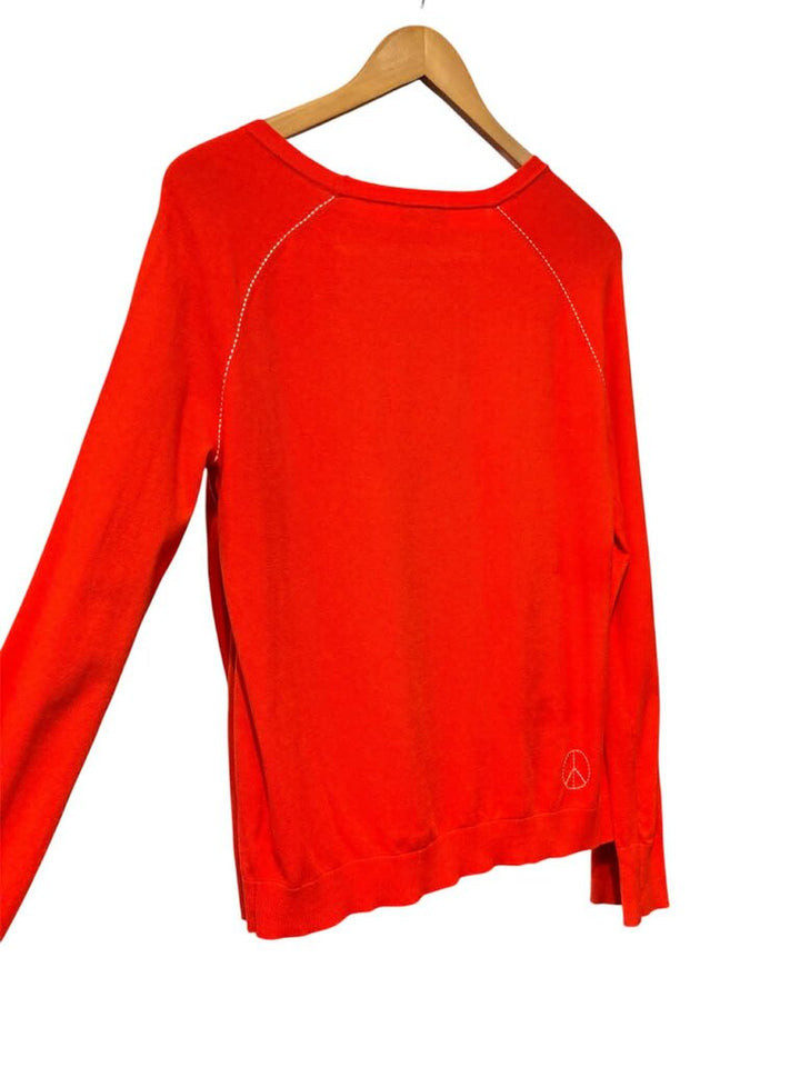 J. Society Orange Peace Sweater- Size Medium