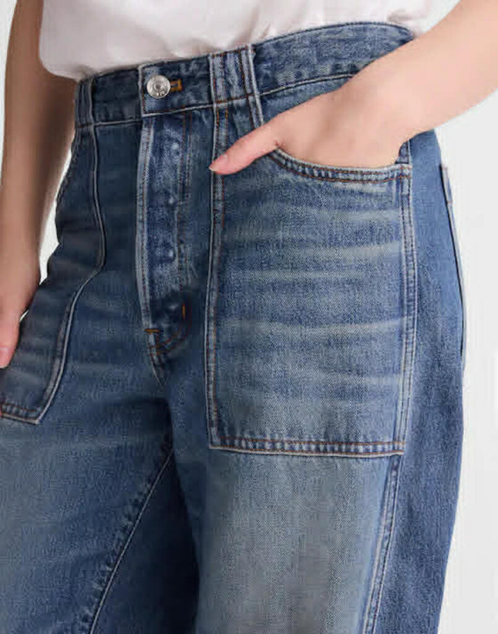 Madewell Darted Barrel-Leg Jeans- Size 25