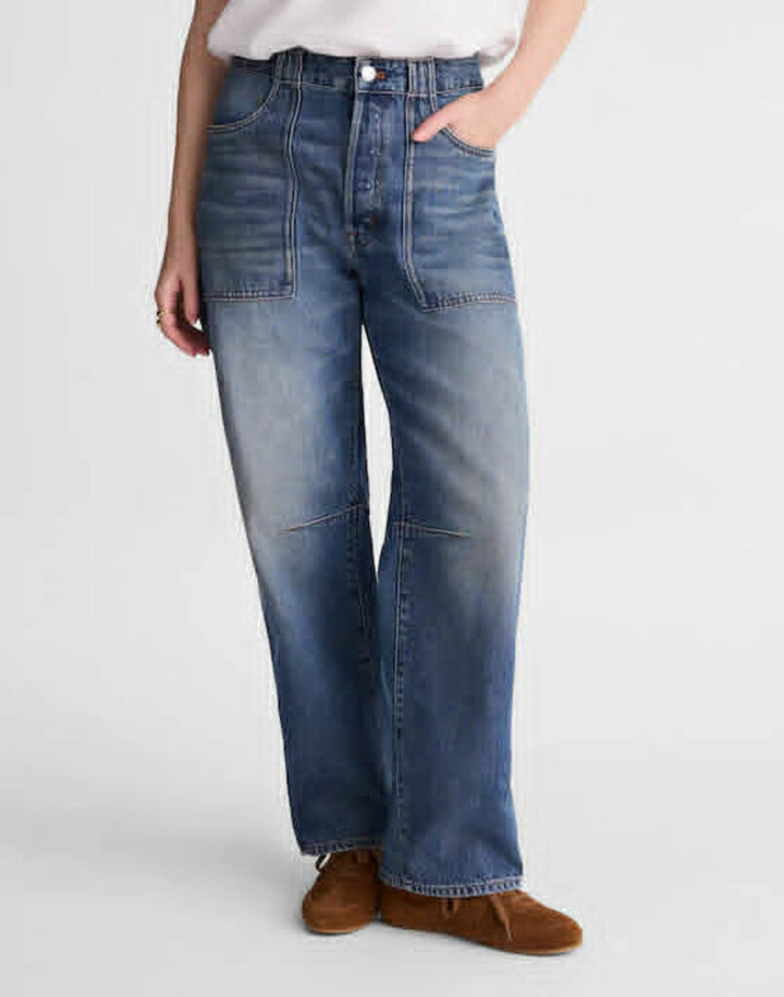 Madewell Darted Barrel-Leg Jeans- Size 25