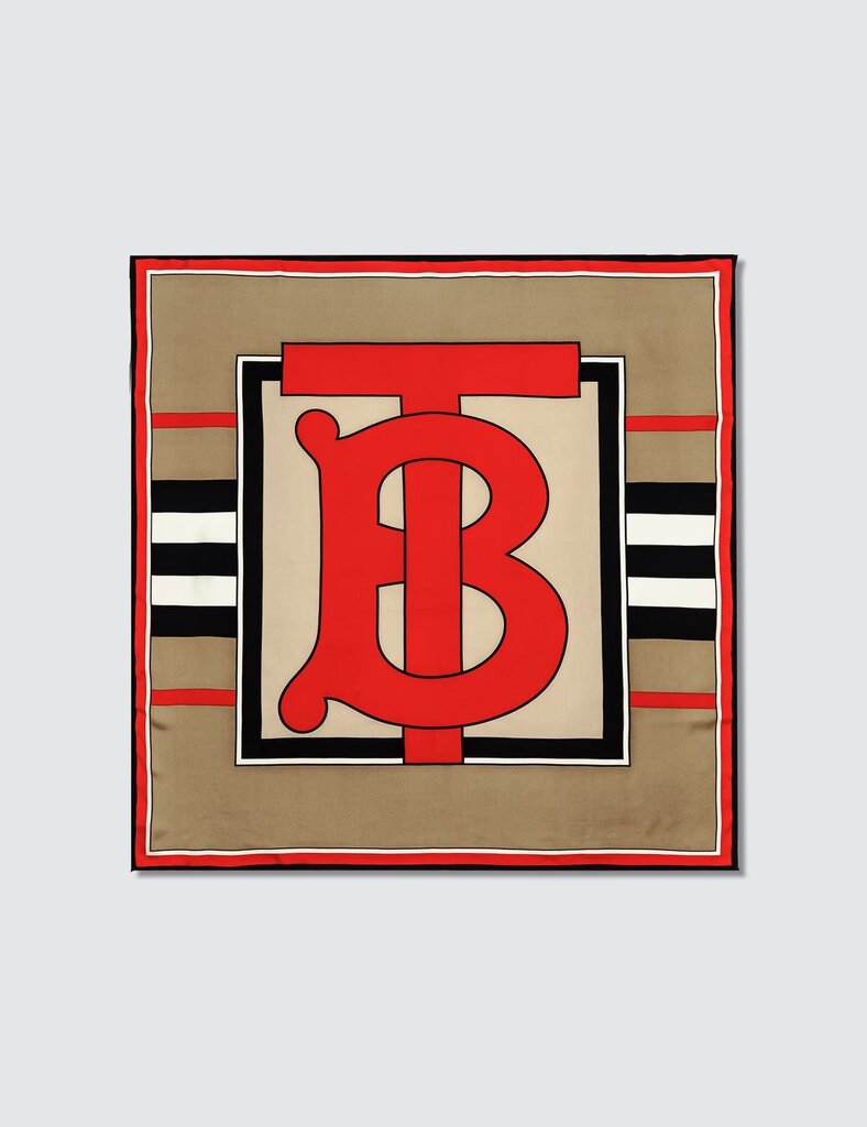 Burberry TB Heritage Stripe Square Scarf
