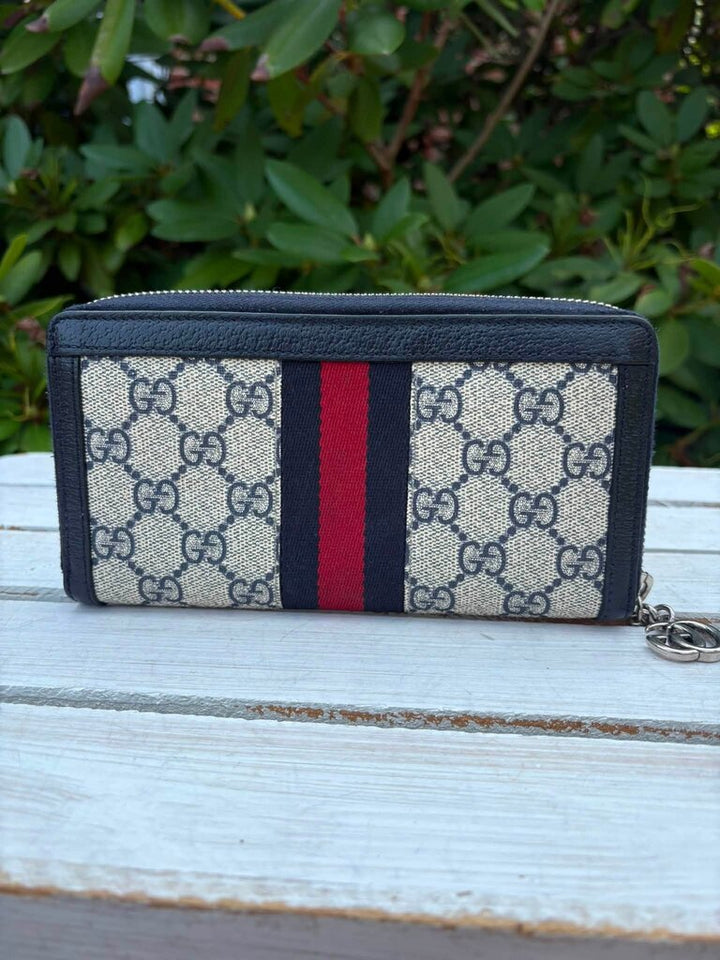 Gucci Ophidia Zip Around GG Supreme Continental Wallet