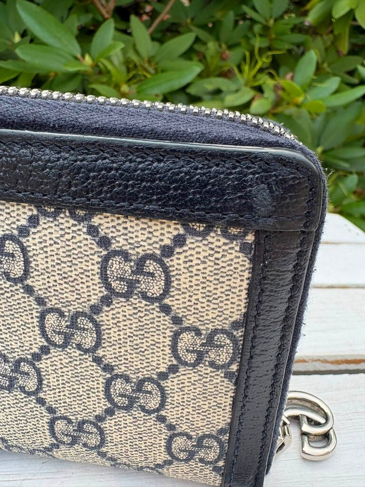 Gucci Ophidia Zip Around GG Supreme Continental Wallet