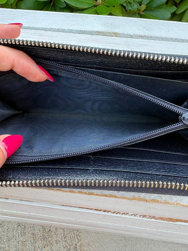 Gucci Ophidia Zip Around GG Supreme Continental Wallet